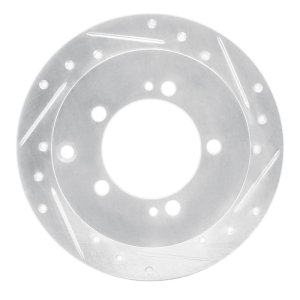 Chrysler Sebring Brake Rotor (1) - Rear Right - R1 Concepts - Drilled & Slotted - Silver - `94-`07